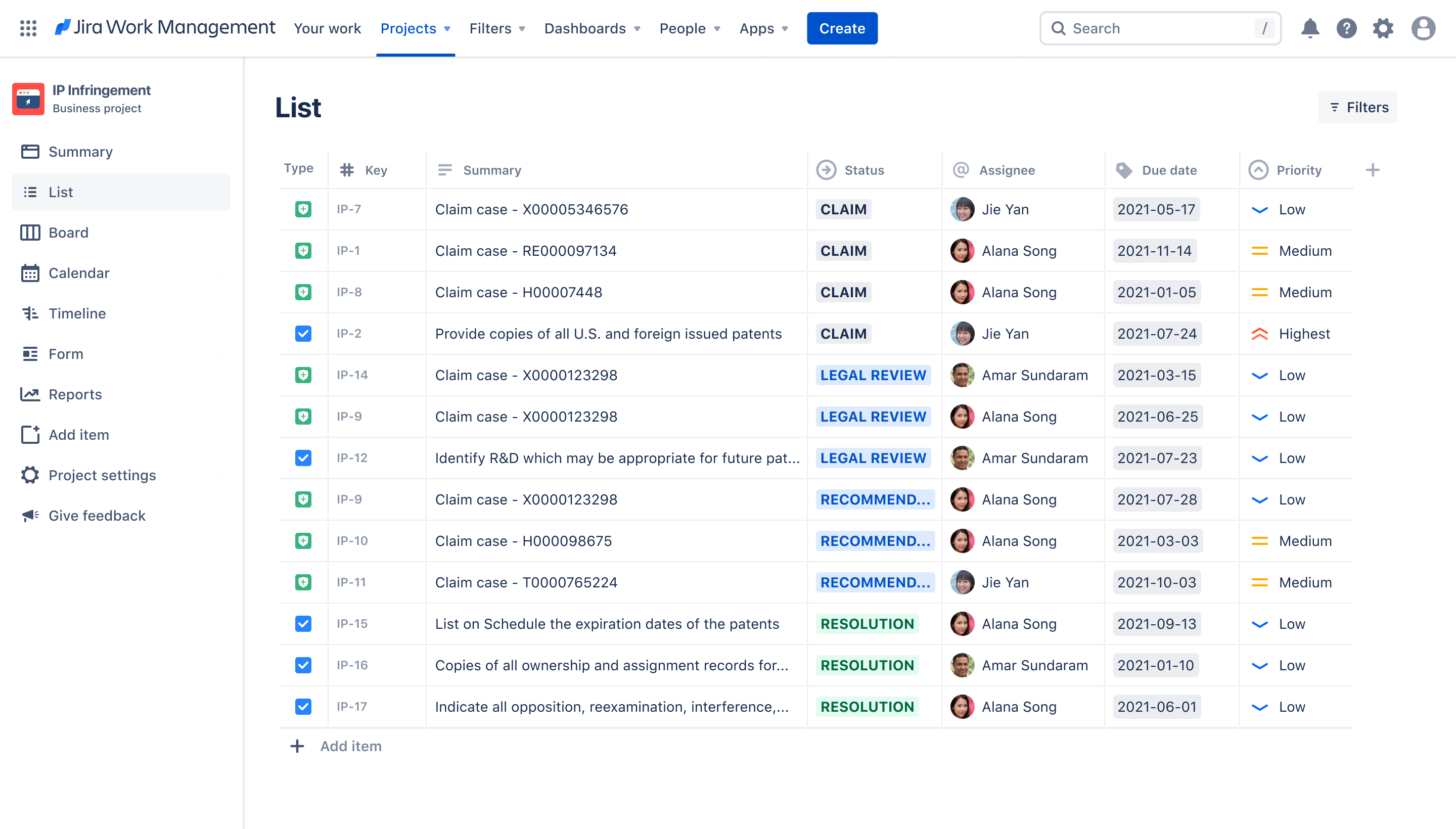 Jira Core 屏幕截图